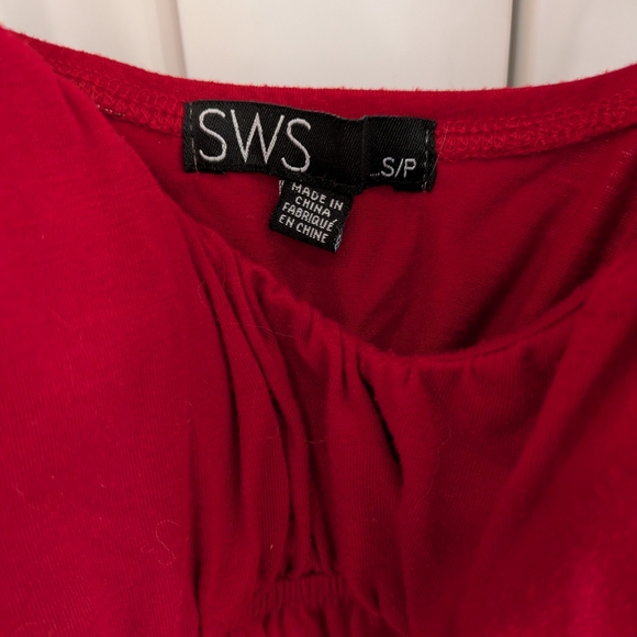 SWS Red Dress-Style Top – Size S/P - Picture 3 of 6